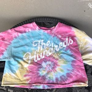 The Hundreds tye dye cropped tee